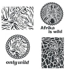 1 Schablone A3 Tiere Zebra