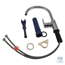 GROHE Start Flow, Küchenarmatur mit hohem Auslauf (Wasserhahn für die Küche, Spü