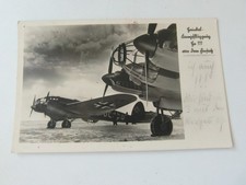 Foto AK Grinkel-Kampfflugzeug go111 v.d Einsatz 3 Flugzeuge,Männer gel.25.3.41