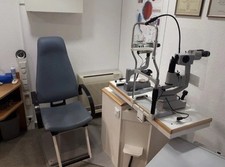 Refraktionseinheit Refraktionsstuhl Patientenstuhl elektrisch ohne Zeiss Geräte