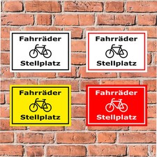 Schild Fahrräder Stellplatz