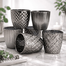 6er Set Windlicht Glas