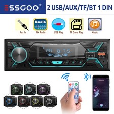 Autoradio mit Bluetooth BT Freisprech 7 Farben 1DIN MP3 Player USB SD Aux FM DVD