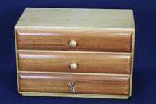 Schmuckkästchen Kommode Antike Schatulle Schmuckschatulle Kasten 70er Holz