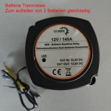 2 Batterien aufladen Batterie Trennrelais 12 V / 140 Ampere