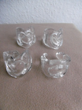 Leonardo  Serviettenringe  HERZ  4 Stück - Glas Transparent  ca. 4-4,5 cm breit