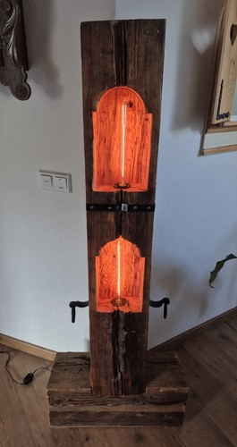 Balkenlampe stehlampe altholz - balkenlampe,