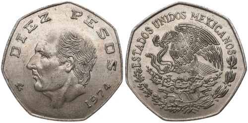 Mexiko mexico 10 pesos - mexiko,