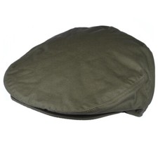 Herren Wachs flache Kappe olivgrün große Kleidung verstellbar 100 % Baumwolle