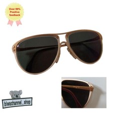 Rare Vintage Authentic Alpina M1 Gold Hardware Aviator Sunglass Teardrop