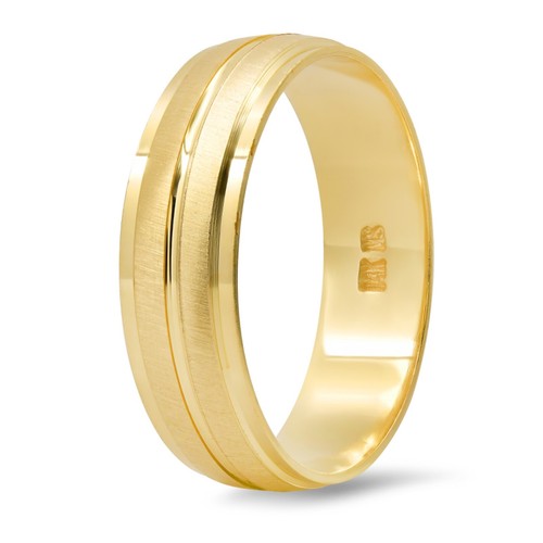 14k gelbgold ehering satin - ehering,