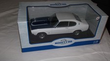 Modellauto Ford Capri I 2600 RS ,1:18, weiß - blau , MCG , OVP , Top