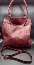 Vintage Leder Handtasche Bordeaux Ledertasche Damentasche Retro  Schultertasche