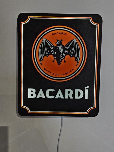 Vintage bacardi rum schild - rum,