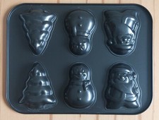 Backform  Motivbackform  Tannenbaum, Weihnachtsmann Schneemann (antihaft) ZENKER