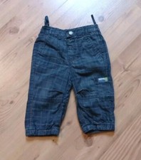 ZEEMAN BOY Cargo-Hose Gr.68 dklgrau kariert Jersey Innenfutter Taschen Baumwolle