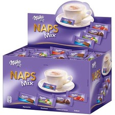 Mondelez Milka Naps Mix Box Mini Tafeln aus Schokolade 1702g