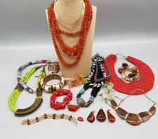 Konvolut Vintage Retro Schmuck Modeschmuck gemischtes Sortiment alte Bernstein