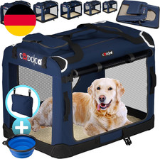 Hundebox XXL 90X60X66Cm Faltbar Atmungsaktiv Robust Hundetransportbox Transportt