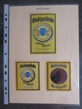 Bieretiketten, BW, Hockenheim, Brauerei zum Stadtpark