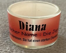 Teelichthalter Name Diana Teelicht 4,5 cm 3 cm rot Geschenk Göttin der Jagd