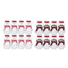 8Pcs Weihnachten Schneemann Flaschen Leere Candy Container für Weihnachten