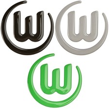 Vfl wolfsburg aufkleber - aufkleber, 3d