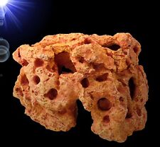 Aquarium Deko leichtes rötliches 🍀 LOCHGESTEIN Gr. L 🍀 Stein Höhle Dekoration