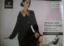 Babydoll/ Neglige + Kimono Morgenmantel  Set Gr. S 36/38  schwarz neu 