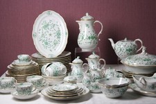 Meissen Kaffee und Ess Service Dekor Indisch grün einzeln verkaufen 1. Wahl TOP