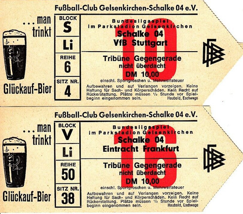 Ein ticket schalke - 73/74,