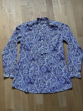 Tunika Bluse, Rossana  Diva, Gr. 38, Blau, Schwarz, Weiß, gemustert