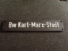 Lockschild BW Karl-Marx-Stadt