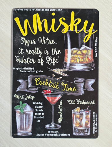 Metall dekoschild whisky - metall-dekoschild,