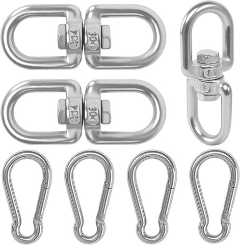 Edelstahl karabiner drehwirbel - edelstahl,