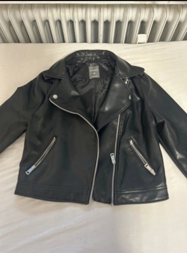 Damen bikerjacke leder schwarz - leder,