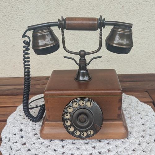 Vintage retro tischtelefon mit - vintage,