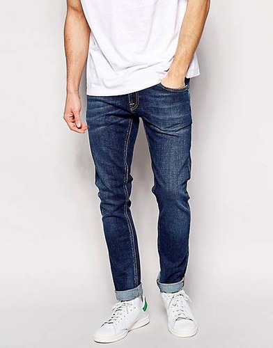 Men nudie jeans navy - men,