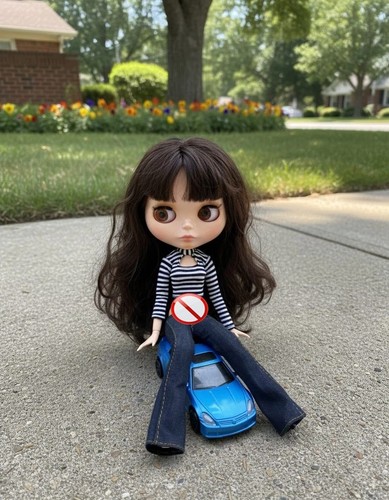 Neo blythe puppe braune haare - puppe,