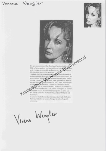 Original autogramm verena - original,