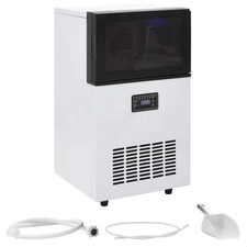 Eiswürfelmaschine Gastro 45 kg 24h 36 Würfel Edelstahl 36x34,5x63cm leise