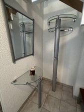 Flurgarderobe 3 teilig, mit Spiegel, einer Konsole mit Glasplatte und Garderobe