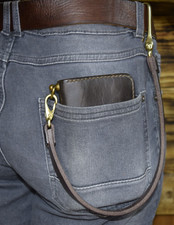 Wallet Chain Messing US Leder