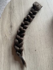 Echthaar Zopfhaarteil handgefertigt 40 cm mit Kamm.
