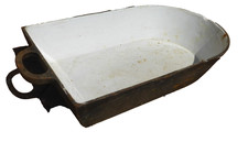 alte Email Bratpfanne Bräter Entenbraten Fleischpfanne Gusseisen ? Pfanne