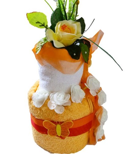 Handtuchtorte geschenkkorb - -,