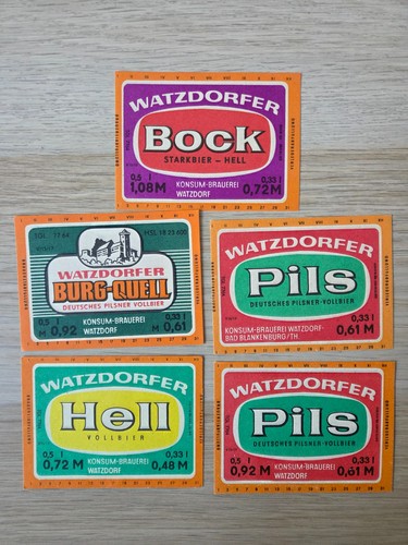 Neue serie 5 bieretiketten - neue,