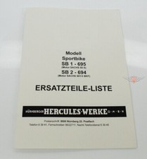 Hercules SB 1 SB 2 Sportbike Sport Bike Ersatzteil Liste Teile Katalog
