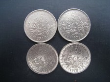 Republik Frankreich 5 Francs 1971 1972 1973 & 1975.