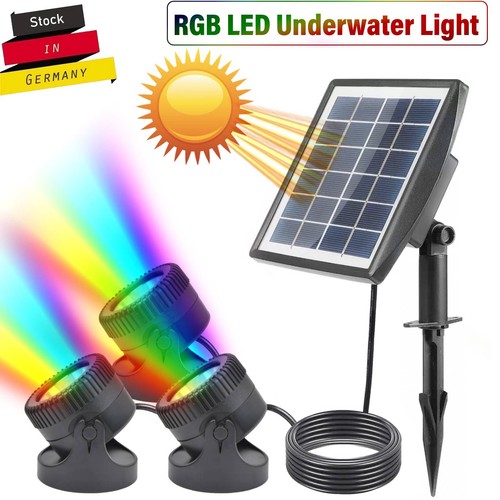 Rgb led solar teichbeleuchtung - led,